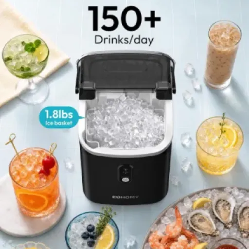 EUHOMY Nugget Ice Maker Review: compact crunch ice for people tired of buying bags