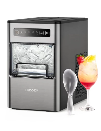 Ice Maker Countertop,Ice in 6 Mins, 24 lbs/Day, Portable & Compact Gift with Self-Cleaning,for Apartment/Under Cabinet/Kitchen/Office/Camping/RV/Home Bar （Light Black）