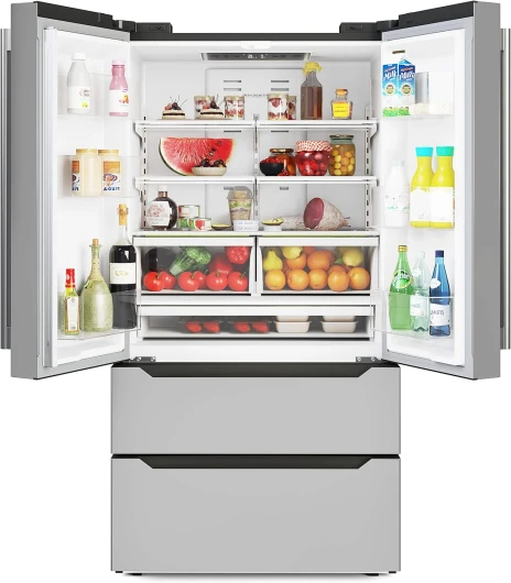 RS-FR22 Stainless-Steel Fridge, 22.5 cu - ft, Silver
