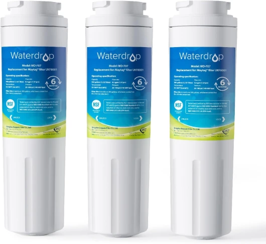 EDR4RXD1 Replacement for EveryDrop® Filter 4, Whirlpool® UKF8001, 4396395, Maytag® UKF8001AXX-200, UKF8001AXX-750, WD-F07, Refrigerator Water Filter, 3 Filters (Package May Vary)