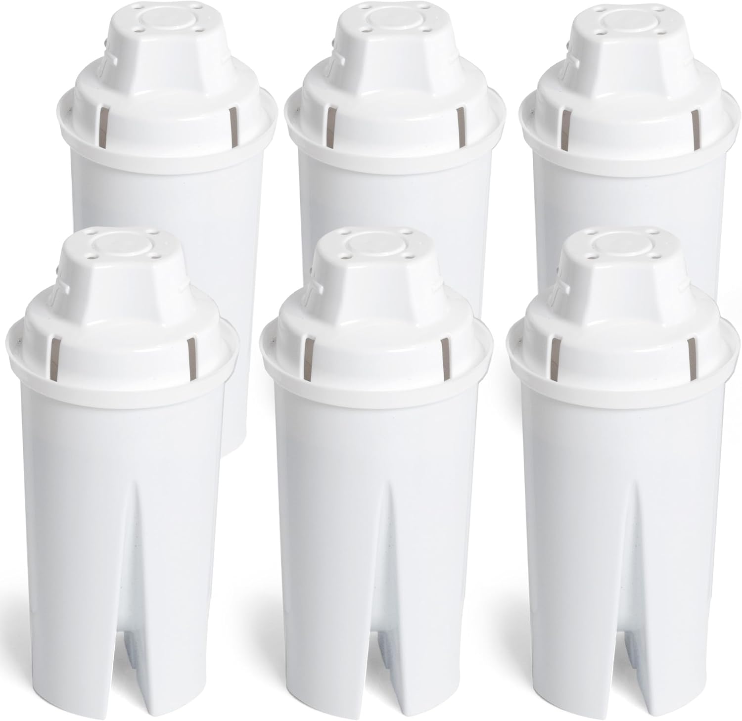 Replacement Water Filters for Filtered Water Pitcher - Brita Pitcher Compatible, Clean & Crisp, WQA & NSF Certified, Made in Europe (6 Count)