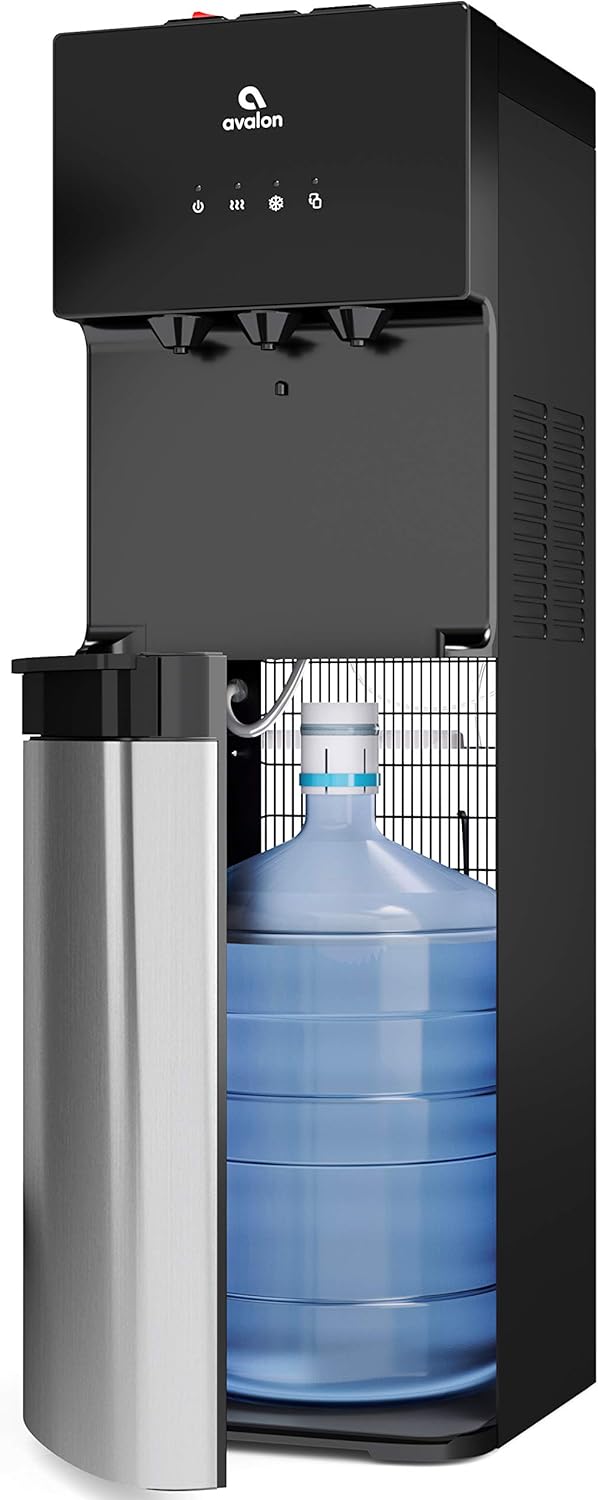 Bottom Loading Water Cooler Water Dispenser with BioGuard- 3 Temperature Settings - Hot, Cold & Room Water, Durable Stainless Steel Construction, Anti-Microbial Coating- UL Listed Bottled