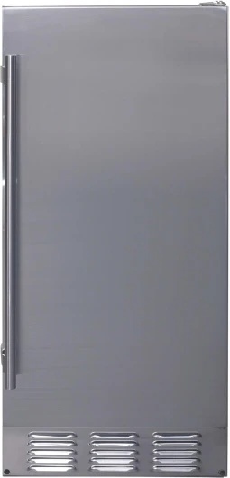 IB250SSOD 15 Inch Wide 20 Lbs - Built-In Outdoor Ice Maker with 25 Lbs - Daily Ice Production - No Drain Required Outdoor Stainless Steel