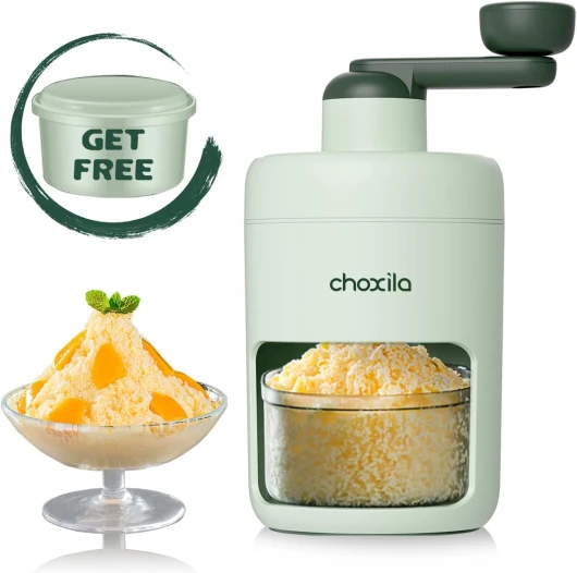 Shaved Ice Machine Crushed Ice Maker - Snow Cone Machine Ice Crusher Machine for Home with Free Ice Cube Trays