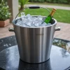 Refined nude ice bucket sets for elegant home ice service