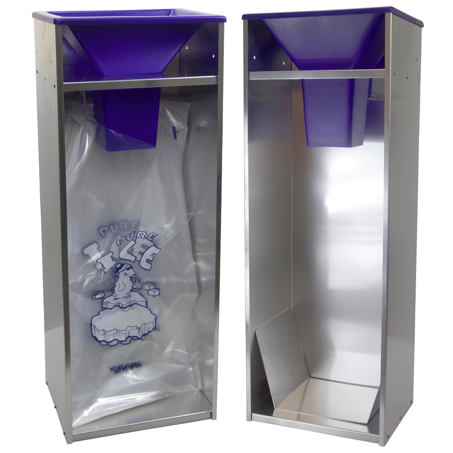 8 LB -20 LB Ice Bagger, Ice Bag Filler Stand, Ice Bagger for Ice Machine, Perfect for 8lbs -20lbs Ice Bags on Plastic or Metal Wicket-Designed for Convenience Store and Commercial Use- by Interplas