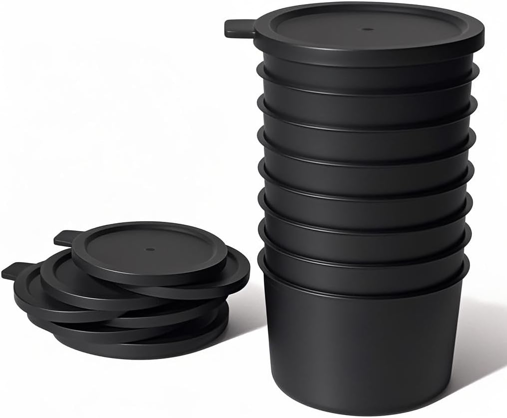 8 Pcs Ice Mold with Lid for Kitchenaid Shave Ice Attachment，Reusable Ice Mold