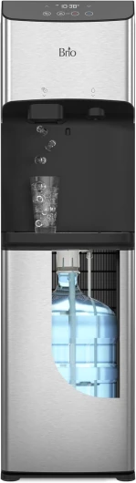 520 Water Dispenser for 5 Gallon Bottle with Ice Maker Bottom Load - UV Self Cleaning Technology, LED Touch Display with Digital Clock, Night Light, Child Safety Lock - 2X Fast Dispense
