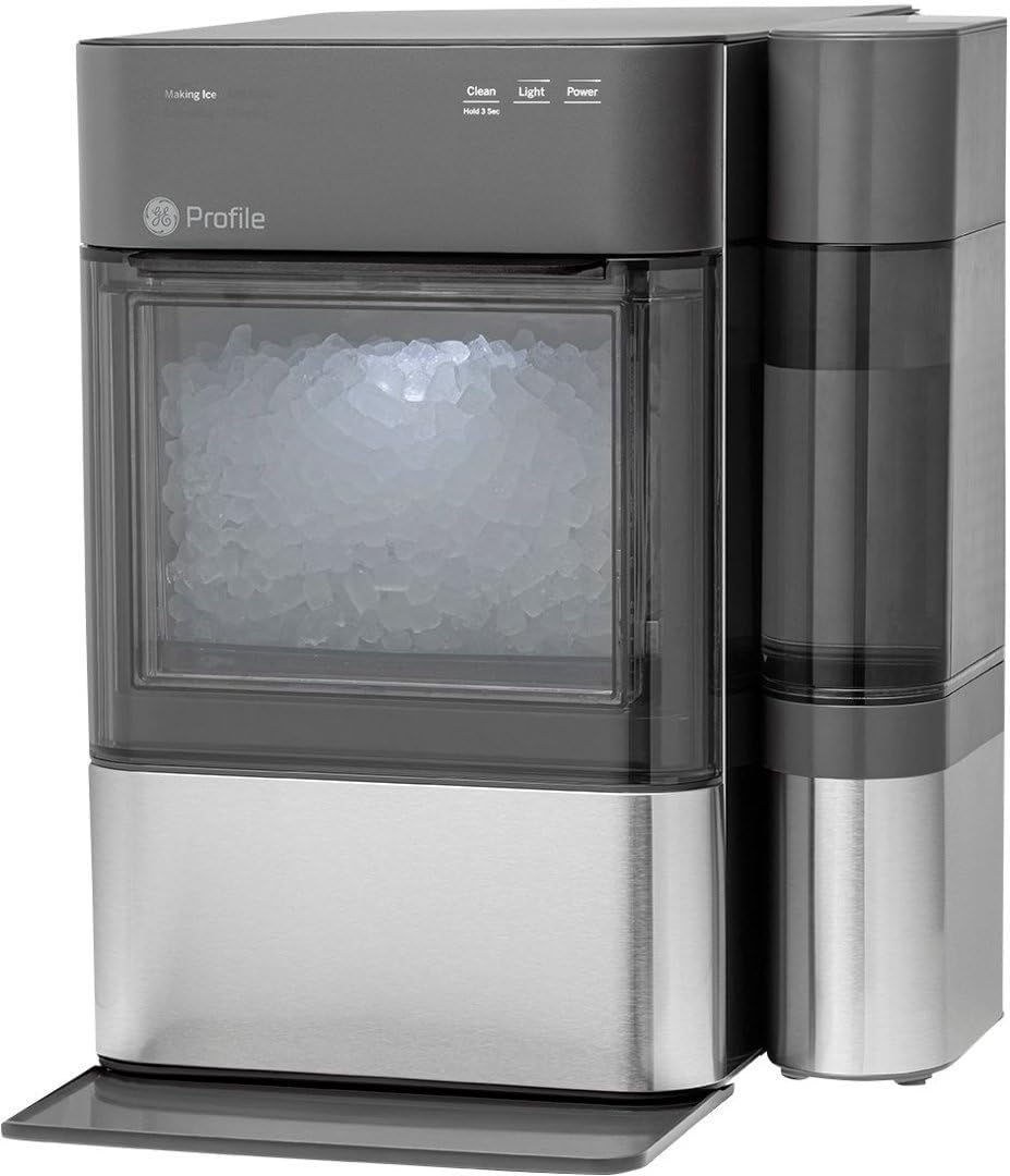 Profile Opal 2.0 with 0.75 Gallon Tank, Chewable Crunchable Countertop Nugget Ice Maker, Scoop included, 38 lbs in 24 hours, Pellet Ice Machine with WiFi & Smart Connected, Stainless Steel