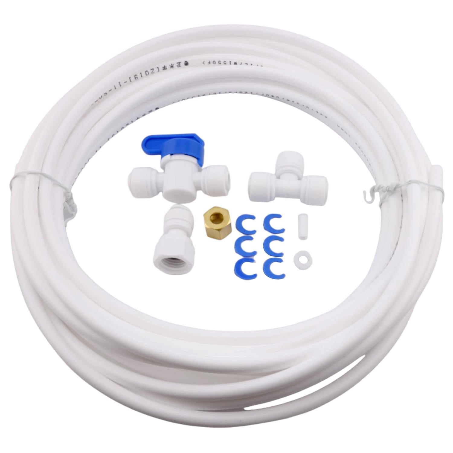 Ice Maker Installation Kit with 25 Feet of Plastic Tubing and Fittings