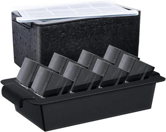 Upgrade 2 Inch Clear Ice Cube Tray Make 8 Large Square Crystal Clear Ice Cube Maker for Cocktail, Whiskey & Bourbon Drinks, Gifts for Men 2 Inch cube