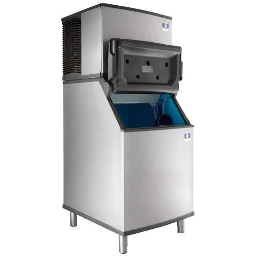 Manitowoc IDT0450A-161 Indigo NXT 30" Air-Cooled Full-Dice Ice Maker Machine with D570 Ice Storage Bin for Hotel Pub Bar - 470 lb - Ice/24hrs, 532 lb - Bin Capacity - DuraTech Coated Steel, 115v - NSF