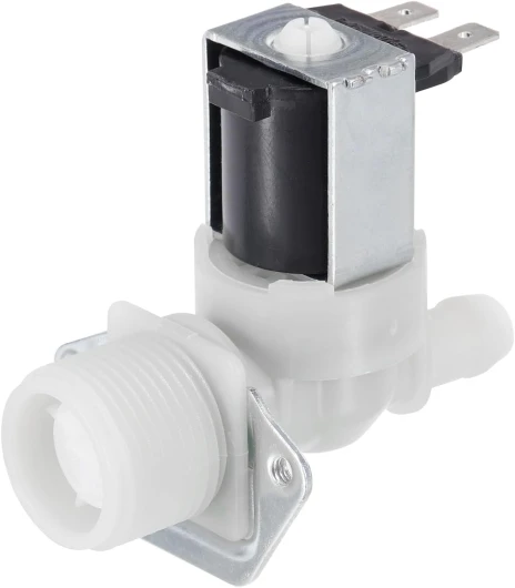 Water Inlet Valve Ice Maker Water Inlet Solenoid Valve for General Refrigerators 80mm Creamy White