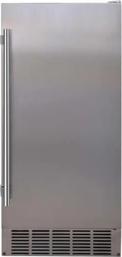 IB250 15 Inch Wide 20 Lbs - Capacity Free Standing and Undercounter Ice Maker with 25 Lbs - Daily Ice Production - Stainless Steel