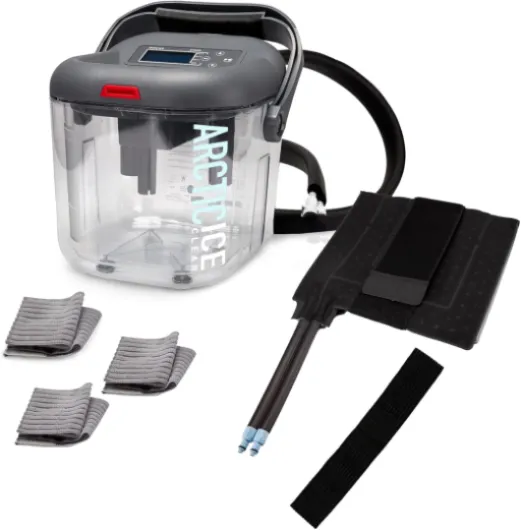 Circulating Cold Water Therapy Ice Machine Gen 2 by Arctic Ice Clear – for Knee, Elbow, Shoulder, Back Pain, Swelling, Sprains, Injuries (Arctic Ice Clear) (with Back Pad)
