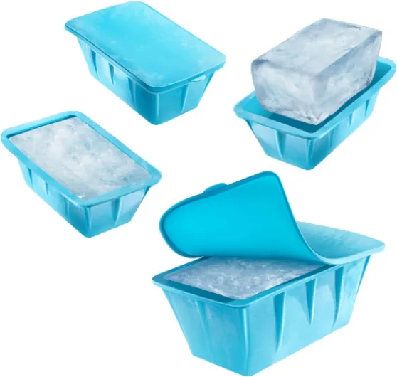 Extra Large Ice Block Mold 4-Pack (32LB),Reusable Silicone Ice Bath Accessories, Large Ice Mold for Freezer, Cold Plunge Ice Blocks,Ice Block Mold for Ice Bath, Ice Bath Ice Mold for Chiller & Therapy