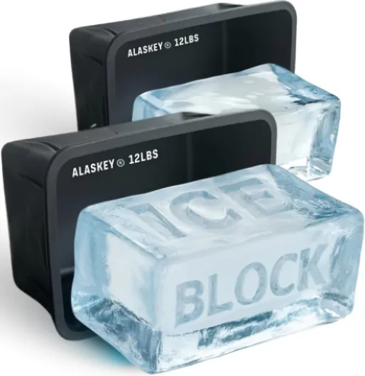 ® Giant Ice Block Mold 12 lbs (2-Pack) - Create Perfect Reusable Ice Bricks - Professional Silicone Mold for Crafting Extra Large Ice Cubes, Ideal for Ice Baths, Coolers, Bartender Accessories 12 lbs Ice Block Mold (2-Pack)