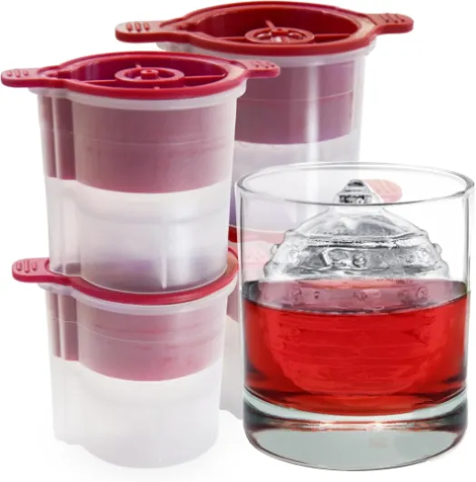 Christmas Ornament Ice Molds, Odor and BPA Free - Dishwasher Safe, Set of 4, Ornament Assorted Set of 4