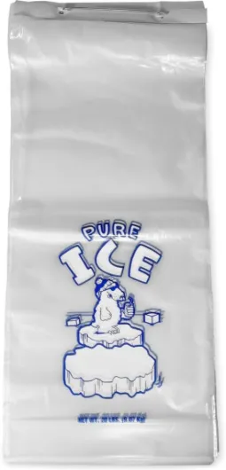 Ice Bags 20 lb – Pack of 500 on Wire Wicket with Twist Ties – Heavy Duty Bulk Ice Bags for Ice Machine – Perfect for Gas Stations,Restaurants & Convenience Stores – by Interplas