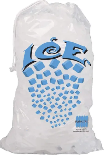 50 Pack 20 lb - Drawstring Ice Bags 14 x 28 Inch Plastic Ice Bags - Heavy Duty with Draw String (2.8mil Thickness) - Pack of 50CT One Size