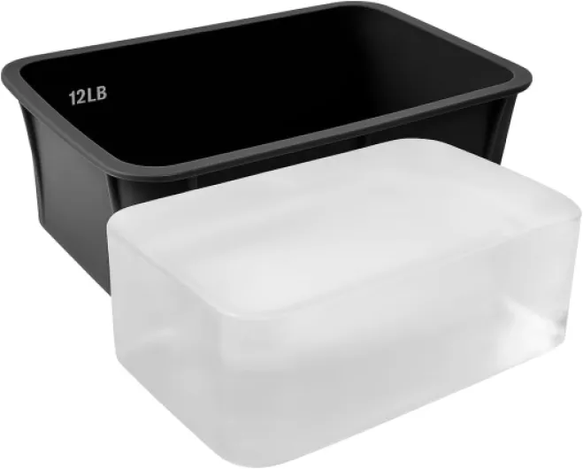 ® 12LB Giant Silicone Ice Block Mold for Cold Plunge, blocks for cold plunge, Extra Large, ice Bath Accessories, Durable, (12 lb - Pack of 1) - Black