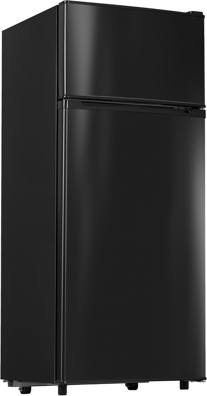 4.5 Cu.Ft Mini Fridge with Freezer, Small Refrigerator with 2 Doors for Kitchen, Dorm, Office and Bedroom, Mini Fridge with Adjustable Shelves (Black) Black 4.5 Cu.Ft