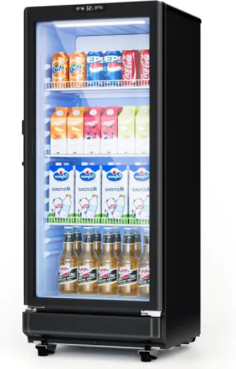 6 Cu.Ft Commercial Refrigerators, Display Fridge with Double-Tempered Glass Door, Beverage Cooler for Bar, Office, Restaurant, Outdoor Beverage Refrigerator with Locking, Key & LED 6.0 Cu.Ft