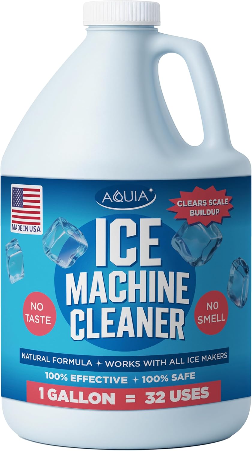 Ice Machine Cleaner and Descaler Gallon - Ice Maker Cleaner for All Brands; Opal, Scotsman, Manitowoc, Affresh, etc - Countertop Icemaker Cleaners Solution - Icemaker Cleaners and Descaler 100% Active!