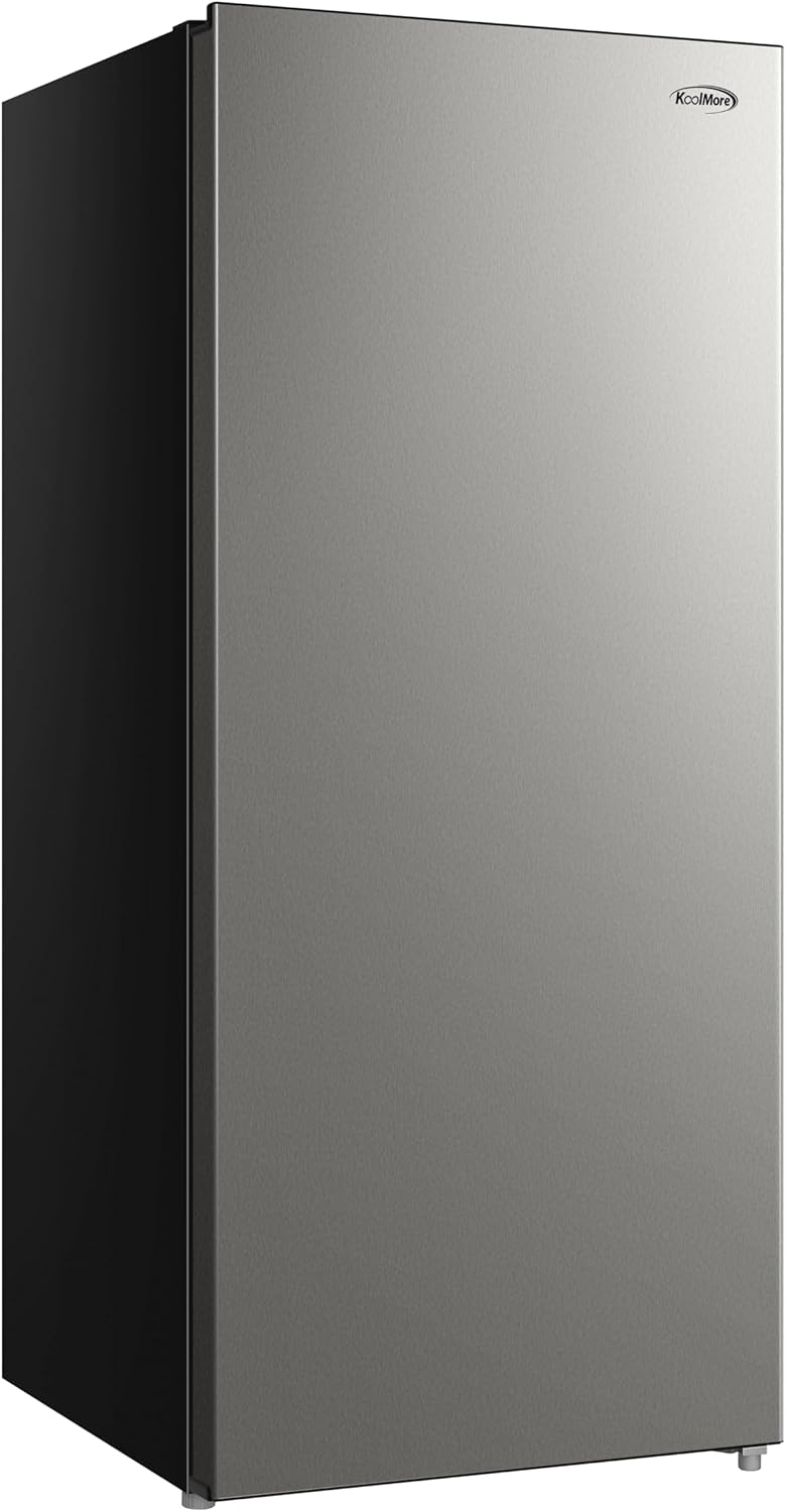 7 Cu - Ft - Garage Ready Convertible Upright Manual Defrost Freezer/Refrigerator in Stainless Steel 7 cu - ft - Stainless Steel