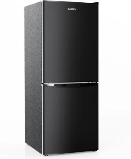 4.0 Cu.Ft Small Refrigerator with Freezer, Small Fridge with Bottom Freezer, for Apartment, Bedroom, Dorm, and Office, Double Door, Black 4.0 Cu.Ft Black(Bottom Freezer)