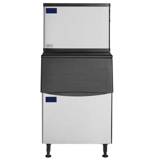 22-Inch Commercial Air Cooled Ice Machine with 275 lb Bin, Stainless Steel, Half Cube, 350 lb Daily Production, Digital Control, LED Lighting, Indoor Use