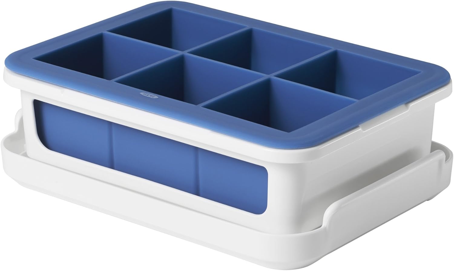 Good Grips Covered Ice Cube Tray (Large Cube), Dark Blue