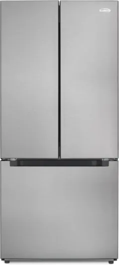30-Inch and 18.5 cu - ft - Counter Depth French Door Refrigerator with Three Doors and Deep Freezer in Stainless-Steel (KM-RERFDSS-18C)