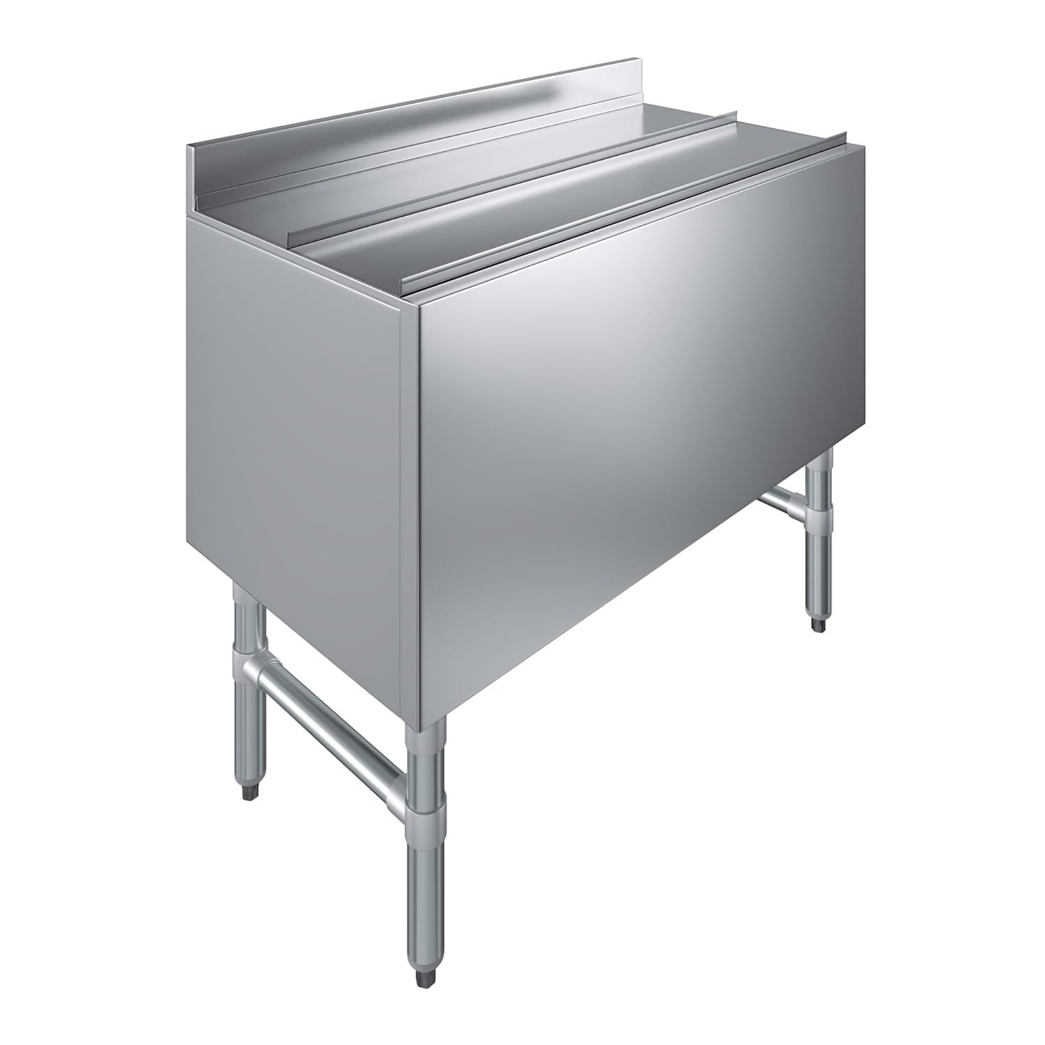 18.5 in - x 36 in - Underbar Ice Bin with Sliding Lid - NSF - Stainless Steel Ice Chest with Sliding Lid