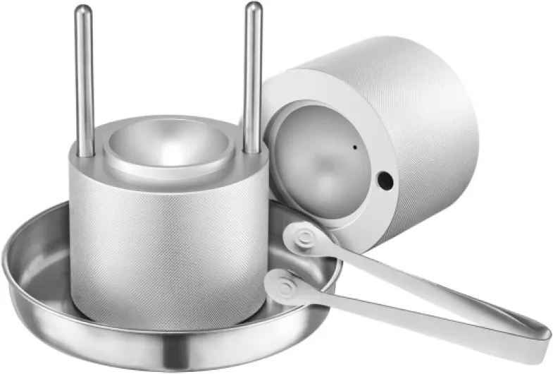 VEVOR Ice Ball Press, 2.1" Ice Ball Maker, Aviation Aluminum Ice Ball Press Kit for 53mm Ice Sphere, Ice Press with Tong and Drip Tray, for Whiskey, Cocktail, Bourbon, Scot on Party & Holiday Silver 2.1 inch Ice Ball without Ice Block Mold