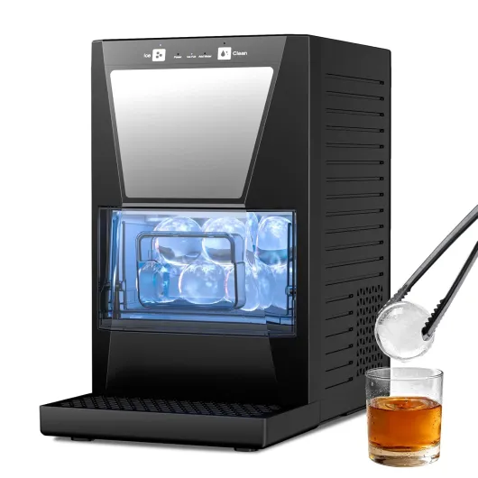 2" Clear Ice Ball Maker Machine 2 pcs in 40 Mins 80 pcs/Day Sphere Ice Maker with IcyGem Technology Self-Cleaning for Whiskey, Bourbon & Cocktails (2pcs)