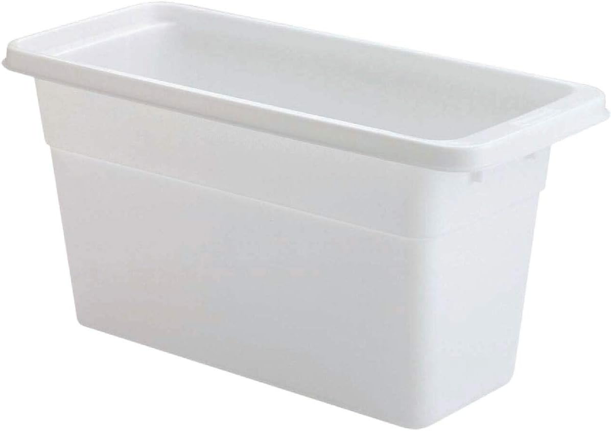 Ice Cube Bin, White, Holds 4 Trays, Compact Design, Durable Plastic 12.1 Inch