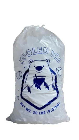 Ice Bags with Drawstring Heavy Duty Commercial Grade (20 lb Pack 250)