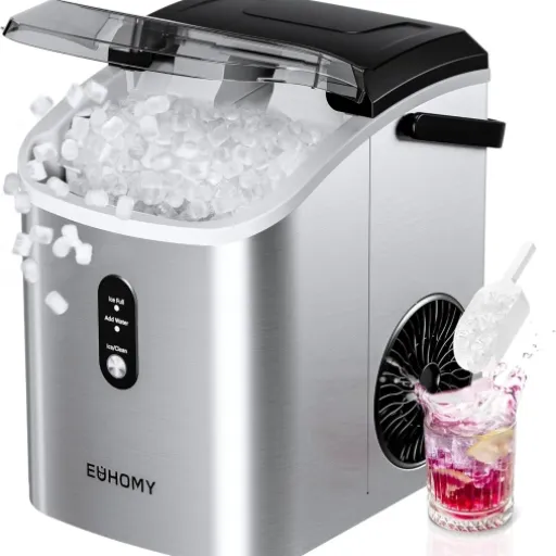 EUHOMY Nugget Ice Maker Review: chewy “Sonic-style” ice without destroying your counter space