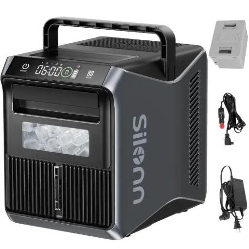 Silonn Battery Ice Maker Review: Portable ice on 12V, solar or wall power without babying a cooler