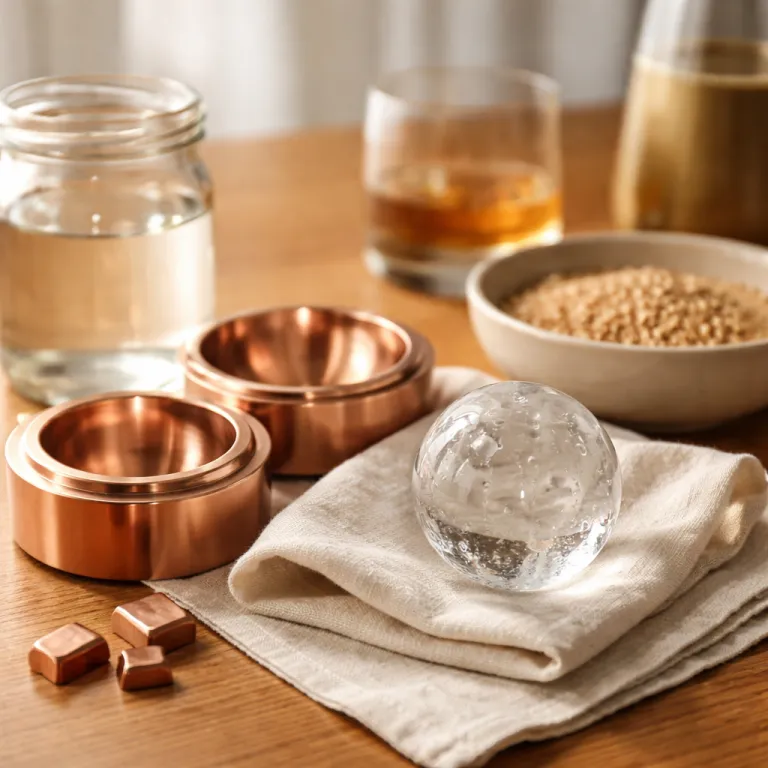 Copper ice ball maker for refined whiskey and crystal clear spheres