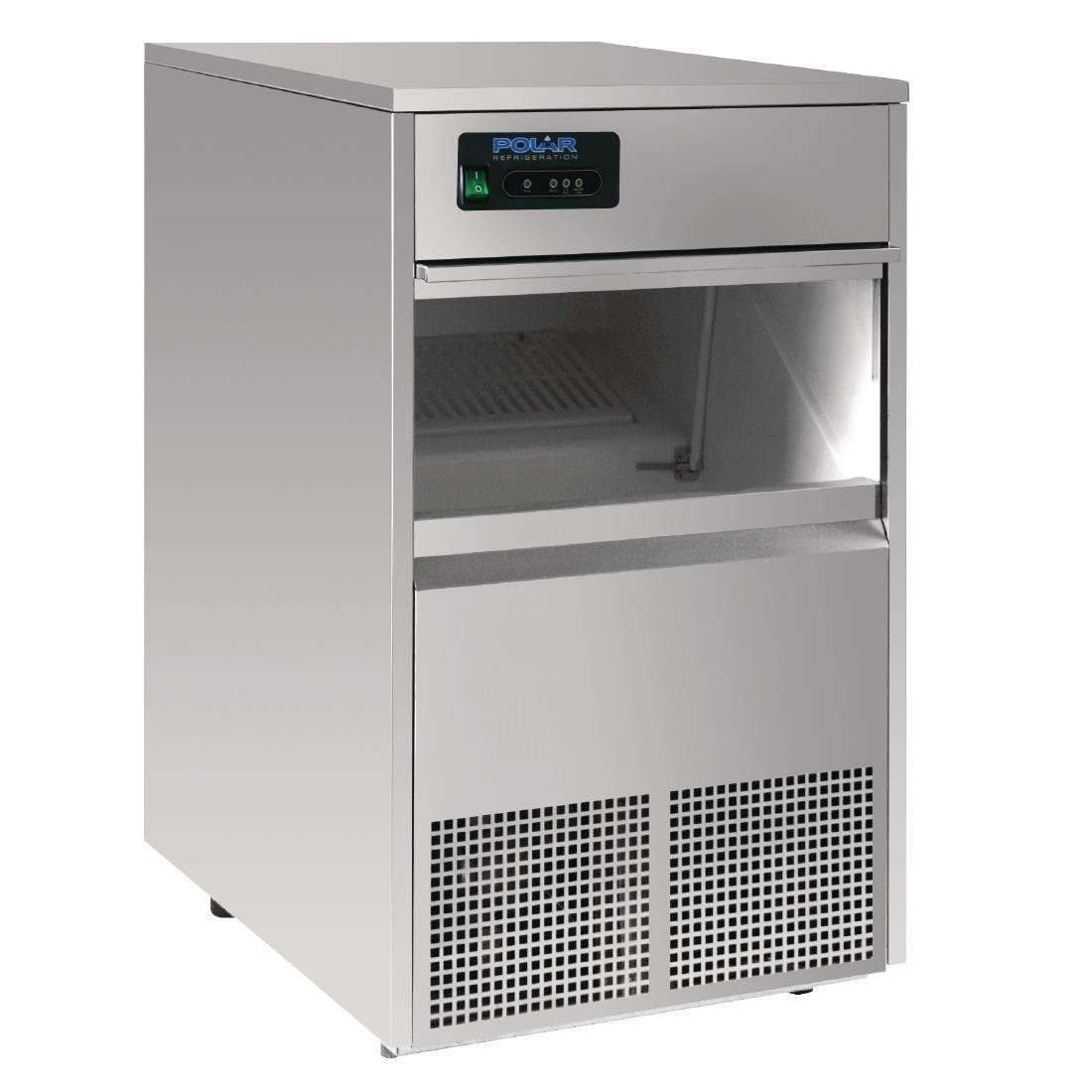 GL192 G-Series 260W Under Counter Commercial Bullet Ice Machine 50kg Output / 10kg Storage - Auto Fill - Stainless Steel