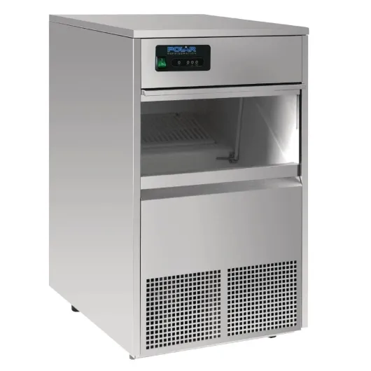GL192 G-Series 260W Under Counter Commercial Bullet Ice Machine 50kg Output / 10kg Storage - Auto Fill - Stainless Steel