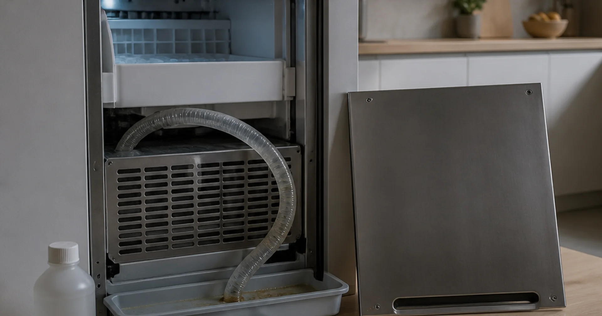 The Drain Line Nobody Cleans: How Biofilm Builds Up Inside Your Ice Maker and What It Takes to Fix